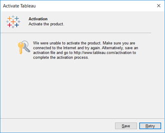 Tableau activate with product key