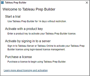 install tableau with product key