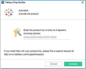 previous tableau product key is saying it is invalid