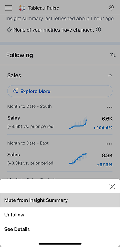 Mute metric option
