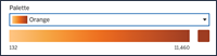 An orange sequential colour palette option.
