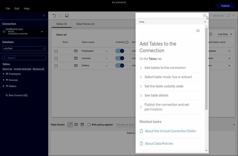 Quick help pane appears in the product