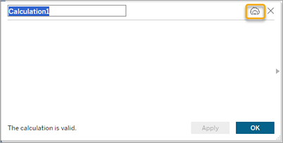 The Calculation Editor dialog with the Einstein icon highlighted