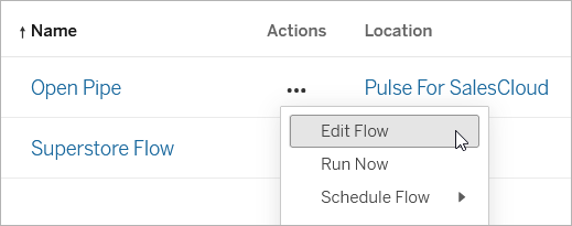 Modifier l’action du flux