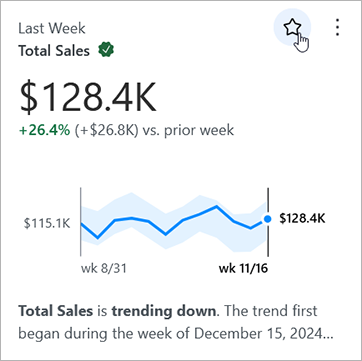 お気に入りのメトリクス アイコン