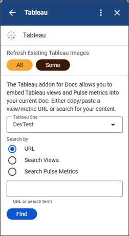 Tableau 이미지를 내장하기 위한 Google Workspace의 Tableau 부가기능입니다.