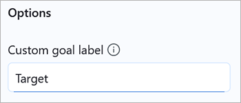 Opção de rótulo de meta personalizado