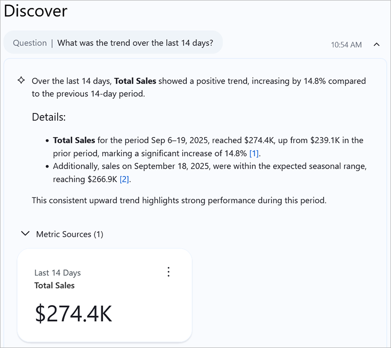 Resultat för Enhanced Q&A för de senaste 14 dagarna