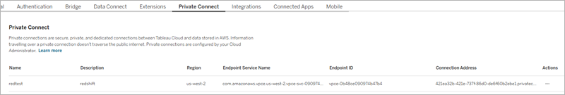 ตารางการเชื่อมต่อส่วนตัวของผู้ดูแลไซต์