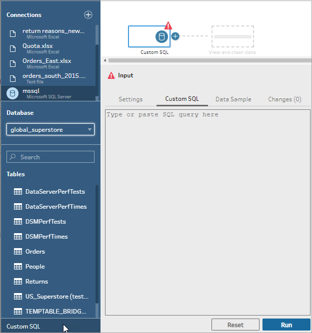 tableau prep write to database