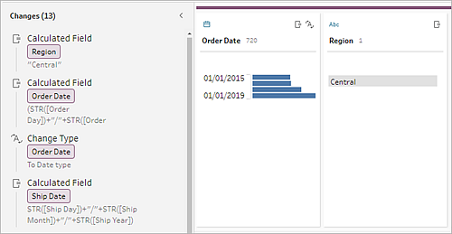 tableau prep merge fields