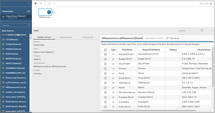 tableau prep union multiple data sources