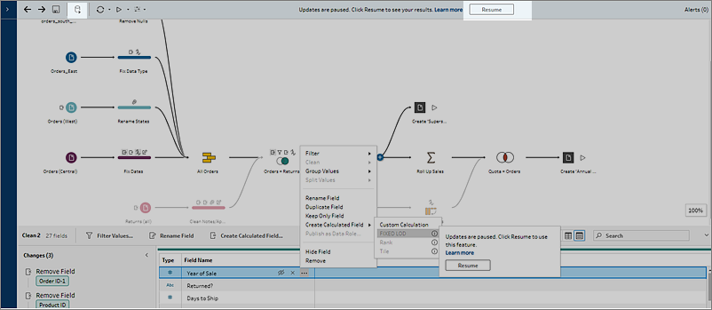 tableau prep output