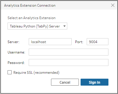 Tableau Automation: Analytics Extension
