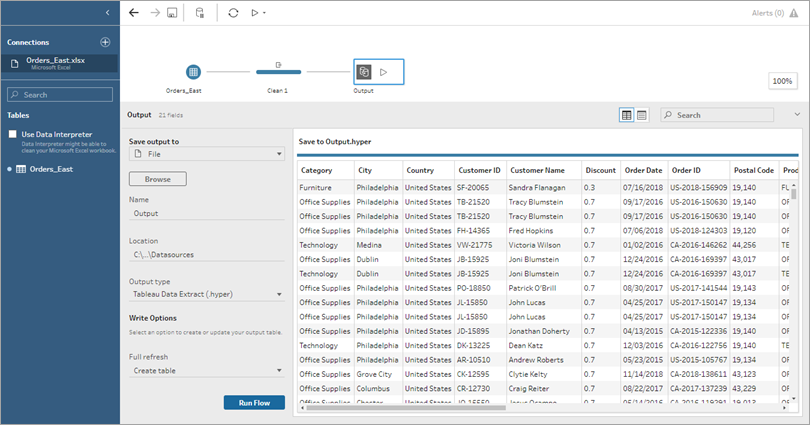 tableau prep write to database