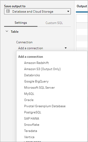 Salvare i dati del flusso in un database.