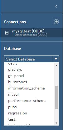 Creators Web 上のデータへの接続 Tableau