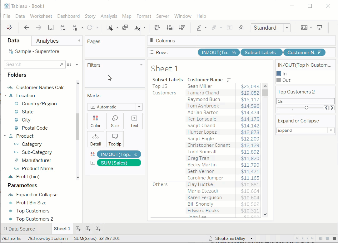 Sets For Top N And Others Tableau