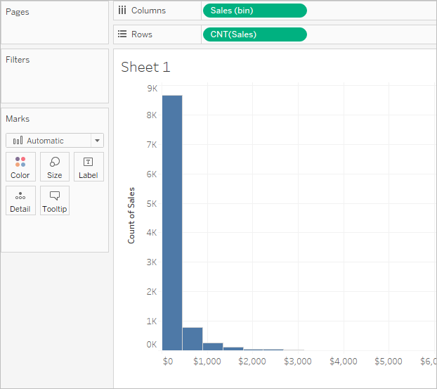 Bin creator. Histogram Design tooltip.