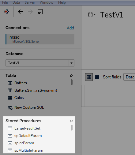 Stored Procedures - Tableau