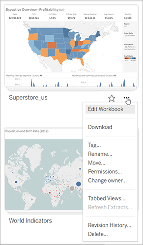 Accessing actions from thumbnail