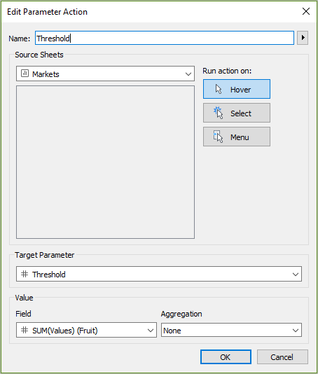 Parameter action example.