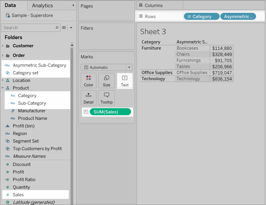 Tableau Drill Down Bar Chart