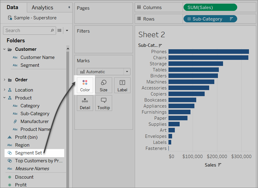 Set Actions Tableau
