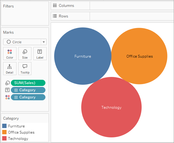 Packed Bubble Chart Tableau