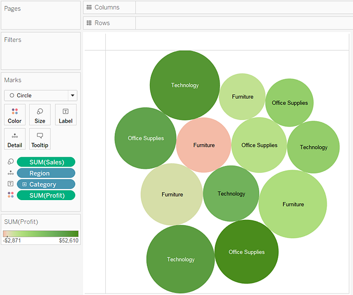 Build a Packed Bubble Chart - Tableau