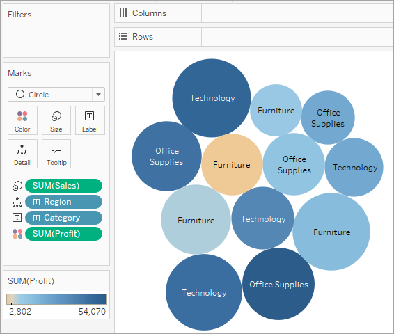 Tableau Circle Chart