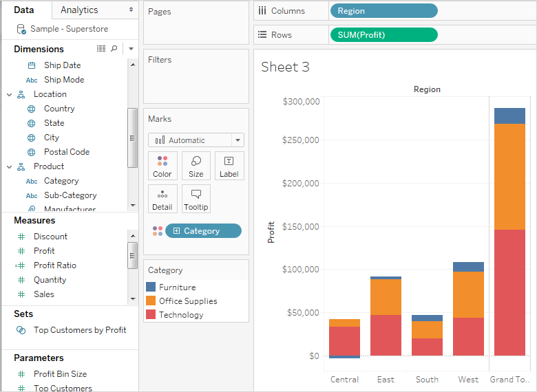 Show Totals in a Visualization Tableau