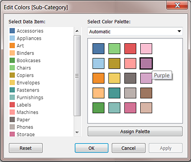 Color Palettes And Effects Tableau