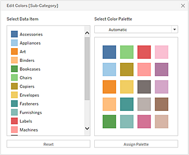 Color Palettes And Effects Tableau