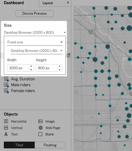 Size and Lay Out Your Dashboard Tableau