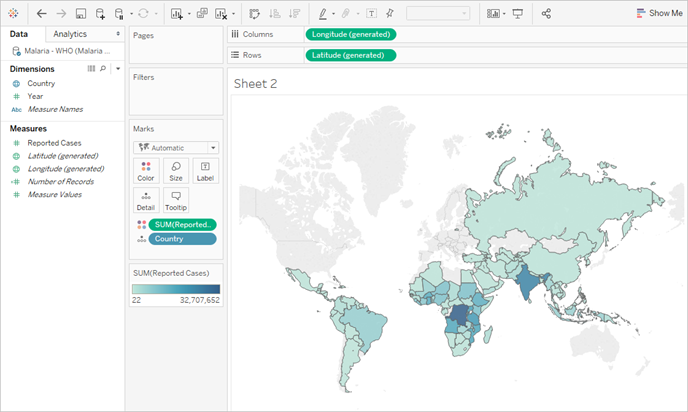 Analysed Fields in Explain Data - Tableau