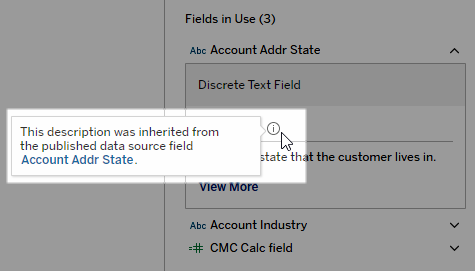 Analysed Fields in Explain Data - Tableau