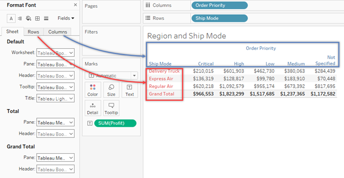 Format Text Tableau