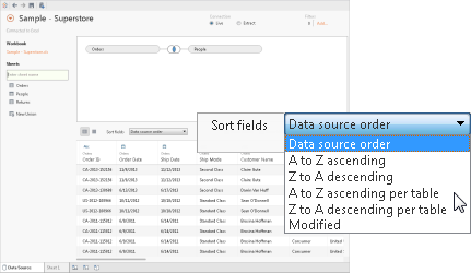 Edit Data Sources Tableau