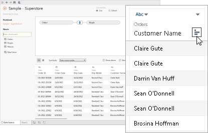 Edit Data Sources Tableau