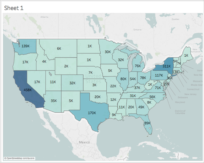 City state province. Time Zones USA with Cities. Map Size ratio. Tableau Maps. Marks in the USA.