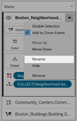 An image depicting the "Rename" option from the drop down menu.