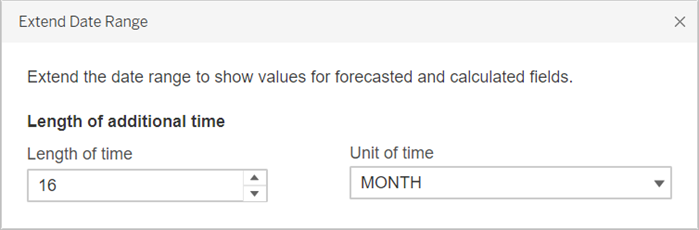 Extend Date Range dialog