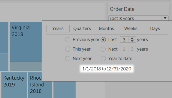 Create Relative Date Filters Tableau