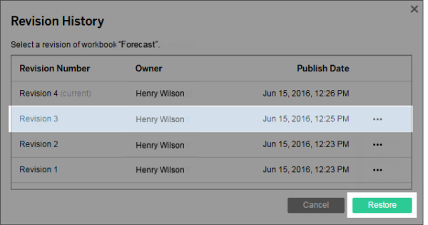 history of tableau versions