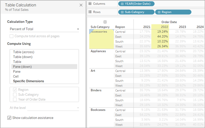 Build a Text Table - Tableau