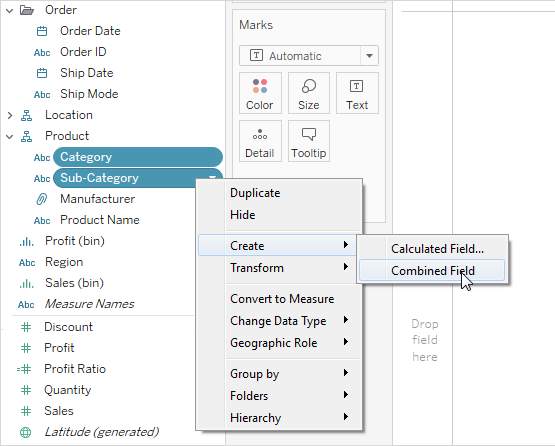 tableau prep merge fields