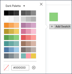 Añadir un cuadro de diálogo de color que se abre al seleccionar Añadir muestra.