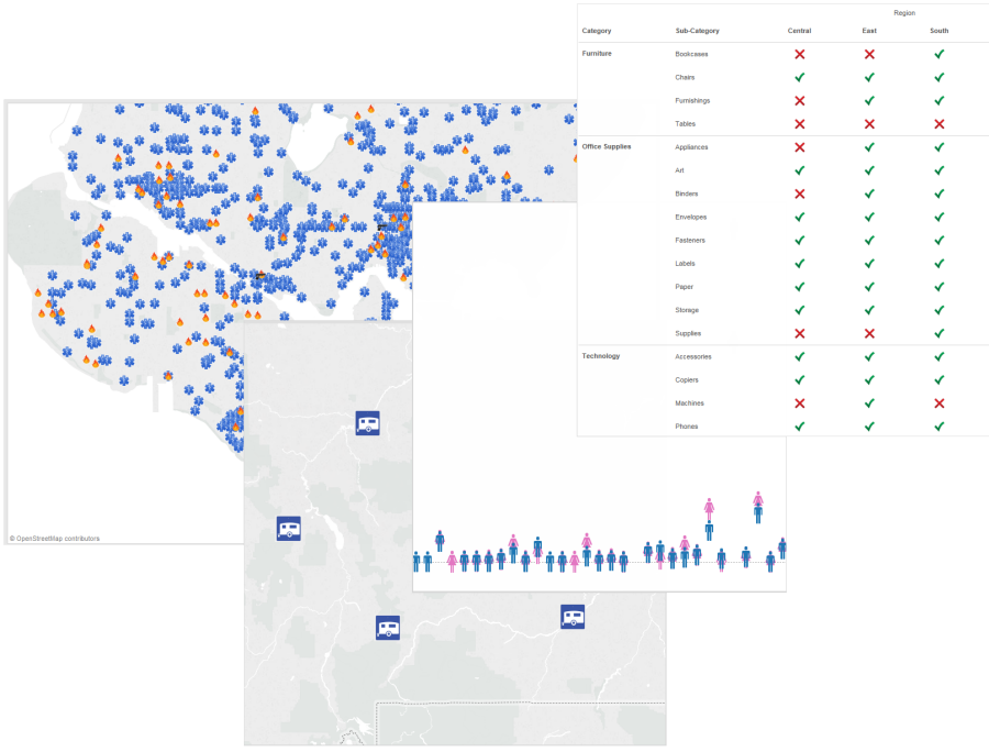 ビュー内のマークの表示を制限する Tableau