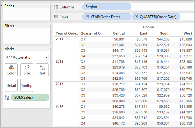 全関数 アルファベット順 Tableau